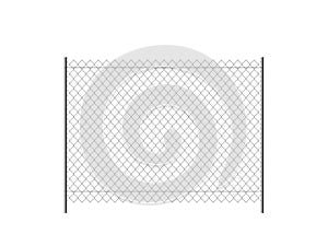 Realistic metal chain link fence