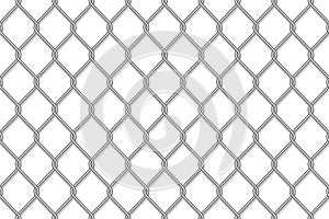 Realistic metal chain link fence