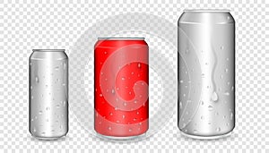 Realistic metallic cans