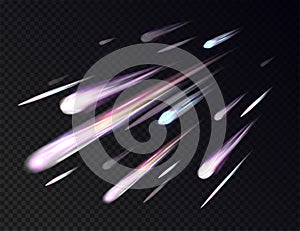 Realistic Meteor Storm Composition