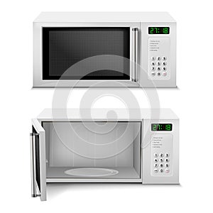 realistic microwave with digital display