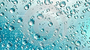 Realistic modern illustration of condensation water drops on transparent background with light reflection on a window