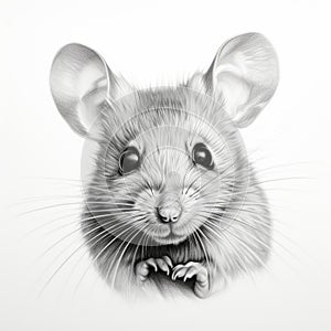 Realistic Mouse Portrait Tattoo Drawing With Highly Detailed Eyes