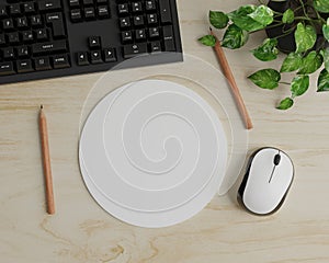 Realistic mousepad mockup