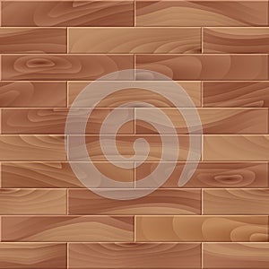 Realistic Natural Brown Wood seamless pattern. Wooden plank, textured board, wooden floor or wall repeat texture. Vector