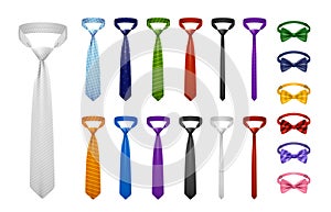 Realistic Neckties Set