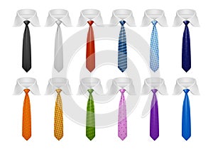 Realistic Neckties Set