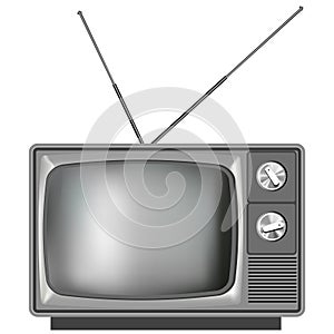 Realistic old Tv television illustration