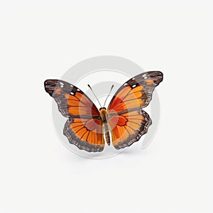 Realistic Orange And Black Butterfly In Pixar Style - 3dsmax 3d Rendering photo