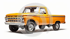 Realistic Orange Ford Pickup Truck - Uhd Image photo