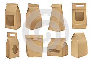 Realistic packages mega set graphic elements in flat design. Vector illustration