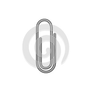 Realistic Paperclip icon. Paper clip attachment with shadow. Attach file business document. Vector illustration