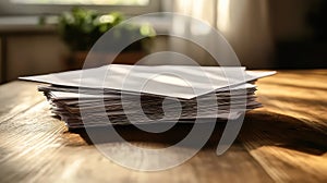 realistic papers on table