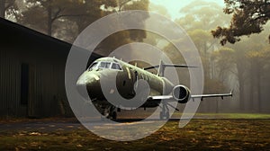 Realistic Passenger Jet In Foggy Australian Landscape