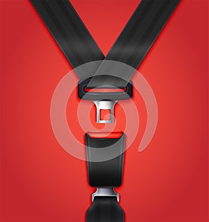 Realistic Passenger Seat Belt Illustration