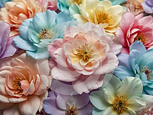 Realistic Pastel Petals with soft pastel colors
