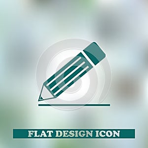 Realistic pensil isolated on a grey background. Vector illustration.