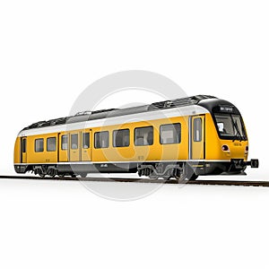 Realistic Photograph Of Lisbon Yellow Train In 8k Uhd