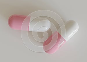 Realistic Pill or suplement illustration rendering 3D