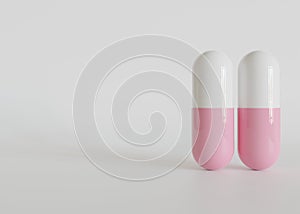 Realistic Pill or suplement illustration rendering 3D