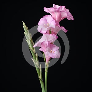 Realistic Pink Gladiolus Vase: Patricia Piccinini Inspired Artwork