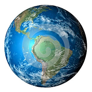 The Earth planet isolated on black background - PNG