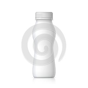 Realistic plastic bottle for yogurt