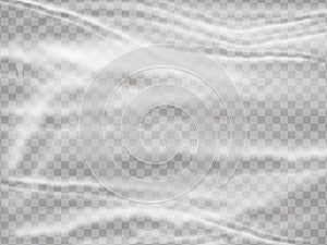 Realistic plastic polyethylene wrap vector texture on abstract background.