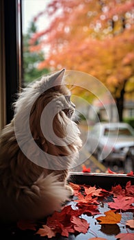 Realistic portrait of beautiful Persian cat