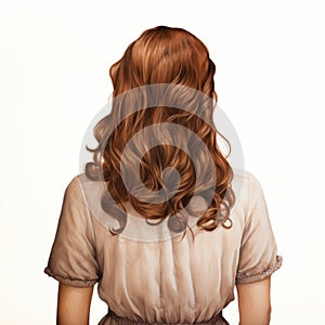 Realistic Portrait Painter: Meticulously Detailed Illustrations Of A Woman With Long Red Hair