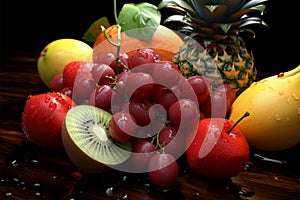 Realistic portrayal of fruits, aiming for a lifelike visual experience