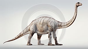 Realistic Prerendered Graphics Of Brachiosaurus Altithorax On White Background