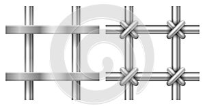 Realistic prison bars vector illustration