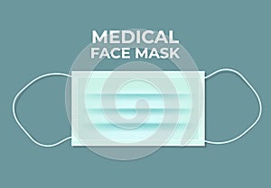 Realistic Protective Medical face mask in isolated vector. Dust protection and breathing medical respiratory