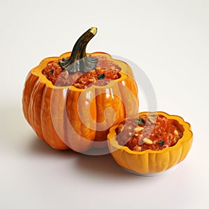 Realistic Pumpkin Bowl Food 3d Model By Skl - Inspired By Karen Knorr And Tintoretto