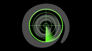 Realistic radar in searching. Air search. HUD radar display