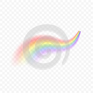 Realistic rainbow. Sky magic spectrum fantasy effect