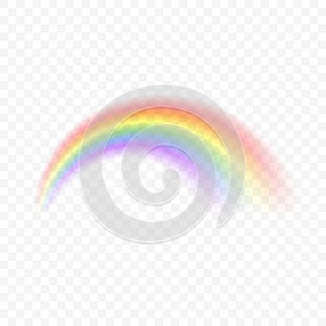 Realistic rainbow. Sky magic spectrum fantasy effect