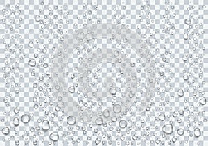 Realistic raindrop on the transparent background.