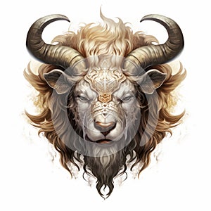 Realistic Ram With Horns And Dreadlocks: A Fantasy Artwork By Luis Ricardo Falero
