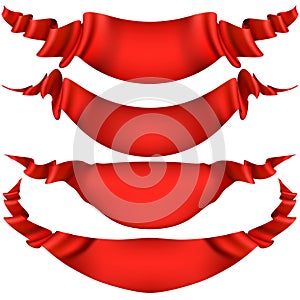 Realistic Red decorative ribbon. EPS 10