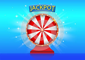 Realistic red jackpot wheel