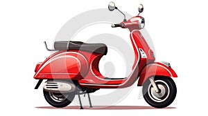 Realistic Red Scooter Clipart - Free Vector Illustration photo