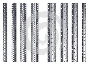 realistic reinforcement steel bar, set reinforcement steel reinforced rods.