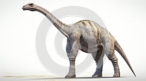 Realistic Render Of Brachiosaurus Altithorax On White Background