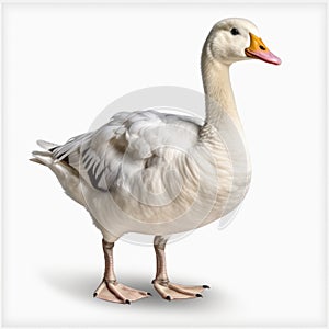 Realistic Renderings Of A White Goose On A Transparent Background