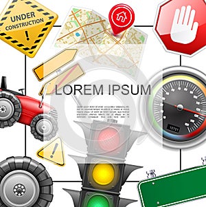 Realistic Road Elements Concept