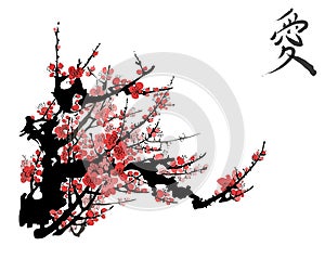Realistic sakura blossom - Japanese cherry tree