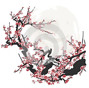 Realistic sakura blossom - Japanese cherry tree