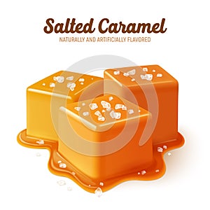 Realistic Salted Caramel Composition photo